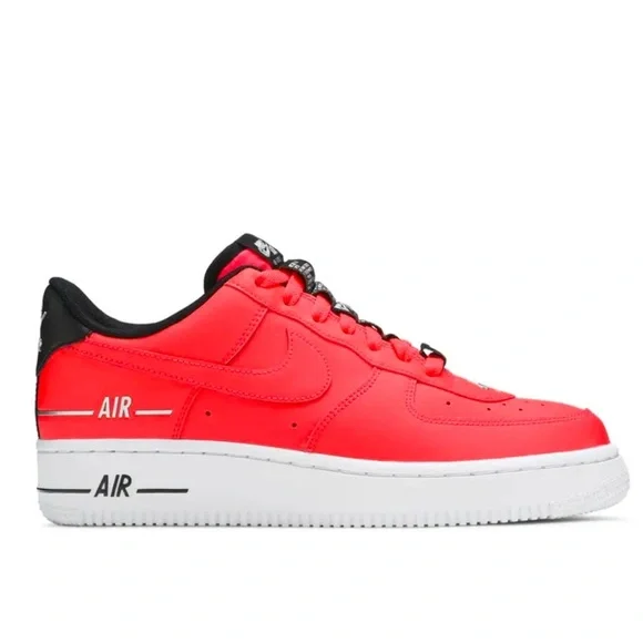 Air Force 1 '07 LV8 'Double Air Pack - Laser Crimson' Red orange‎ Men 8.5